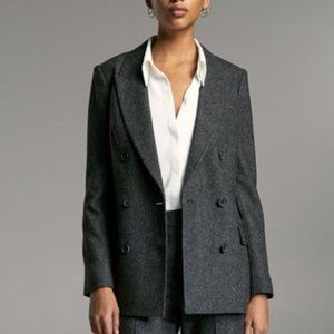 Aritzia Babaton Double Breasted Wool Blend Blazer